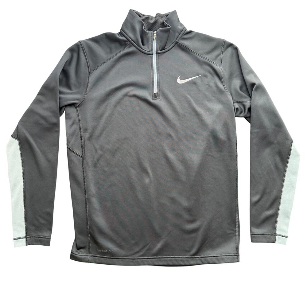 Nike Therma-FIT 1/2 Zip Pullover Men’s Sz M Black Athletic Training Top